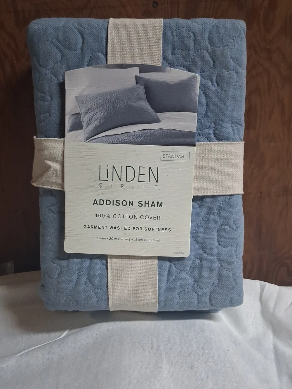 NWT Linden Addison Sham in Light Indigo